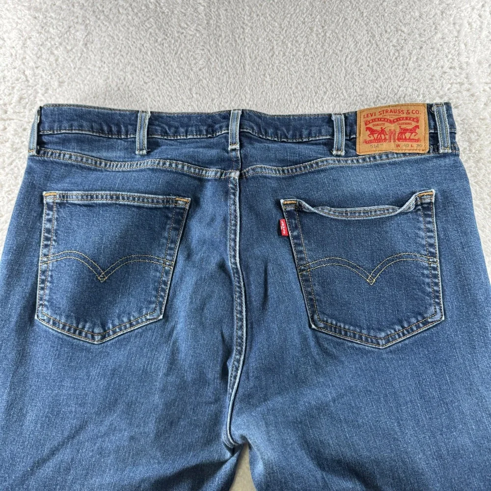 Y2K Levi 514 Straight Leg Size 40x30 Medium Wash Clean‎ Denim Pants Used Men